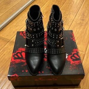 Black Studded Booties